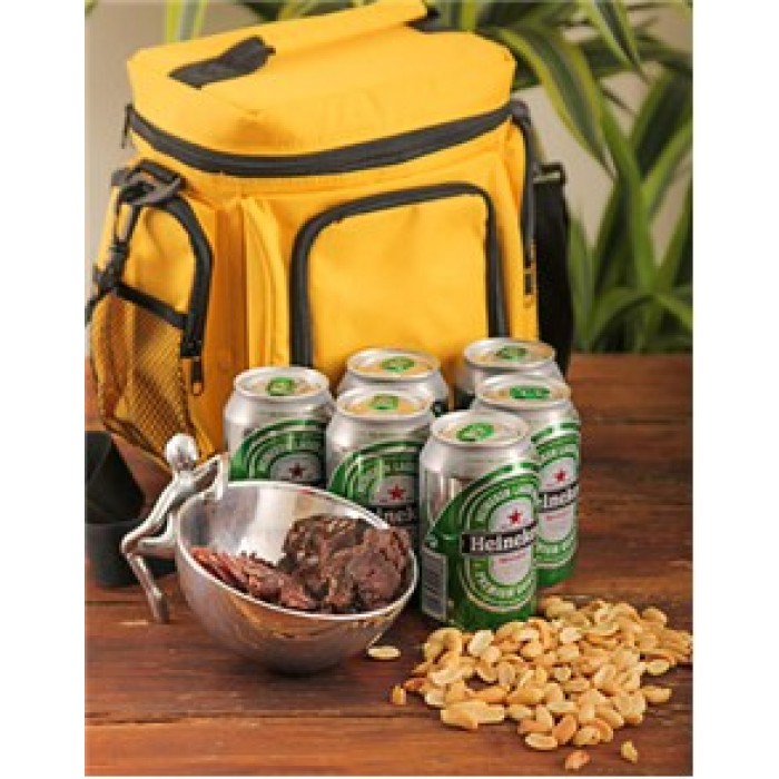 Cooler Bag Hamper filled with Biltong, Beer & Nuts South