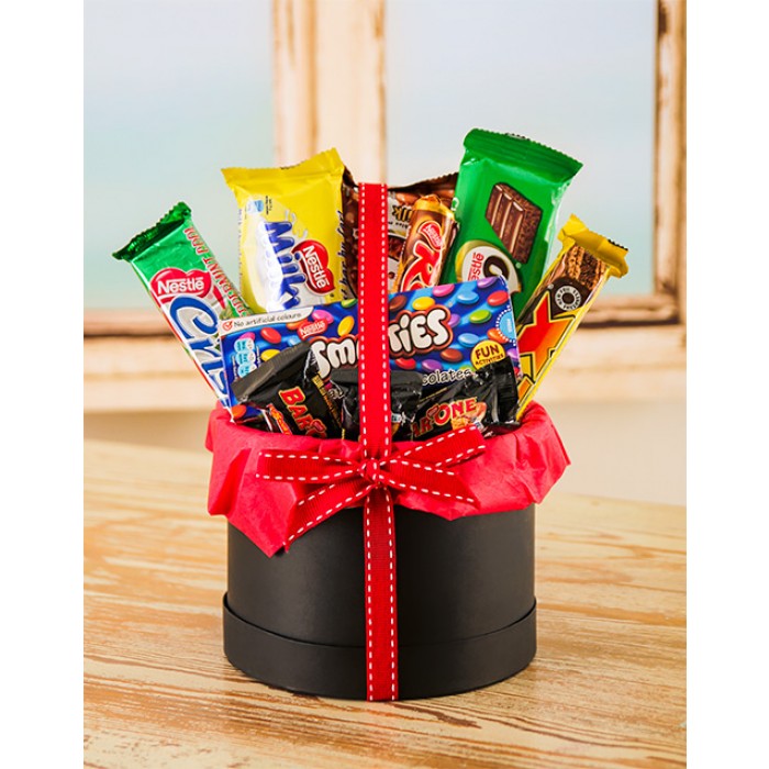 Hat Box of Nestle Chocolates South Africa inMotion Flowers