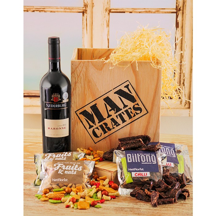 Van Loveren Wine & Nuts Man Crate South Africa