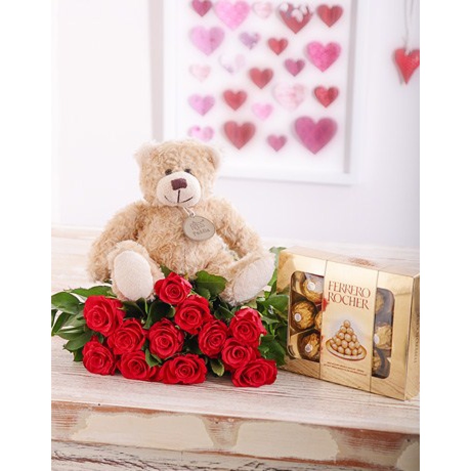 Roses, Teddy & Chocolates for Valentines Day in Durban, South Africa |  inMotion Flowers