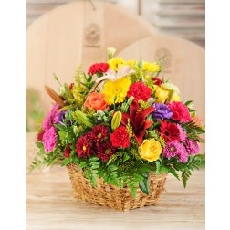 Mixed Country Flower Basket