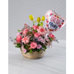 Mothers Day Mixed Pink Basket