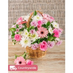 Pink Flower Basket