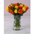 Orange & Yellow Rose Vase