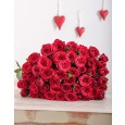 Red Roses in Cellophane for Mothers Day