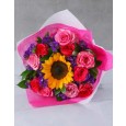 Mixed rose and sunflower bouquet Mothers Day